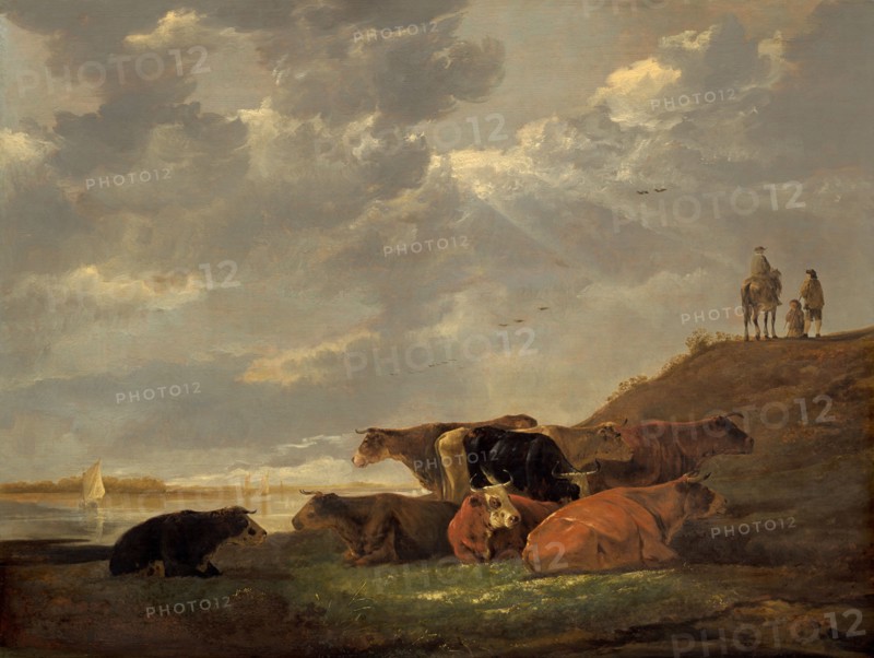 River Landscape with Cows, 1645/1650.