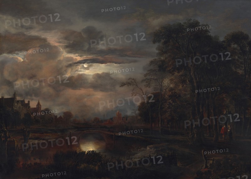 Moonlit Landscape with Bridge, probably 1648/1650.
