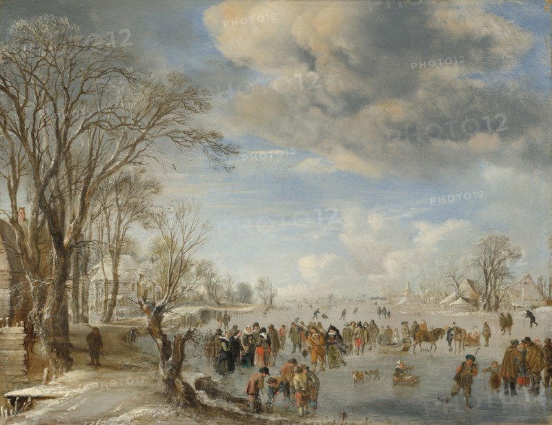 Winter in Holland: Skating Scene, 1645.