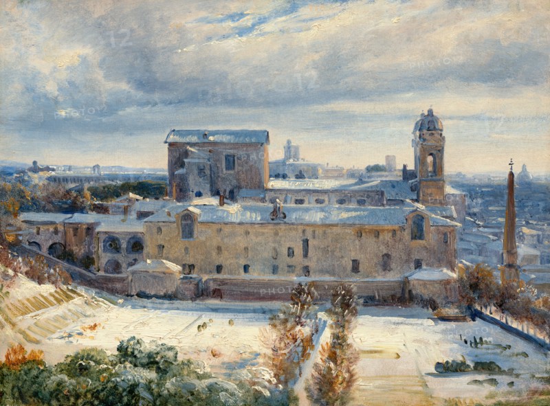 Santa Trinità dei Monti in the Snow, 1825/1830.