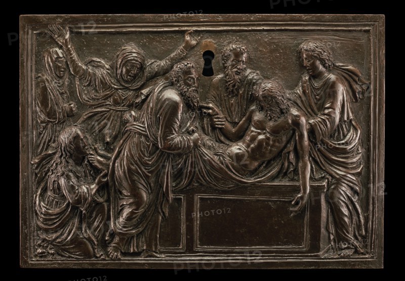 The Entombment. Mary of Cleophas raises her arms
