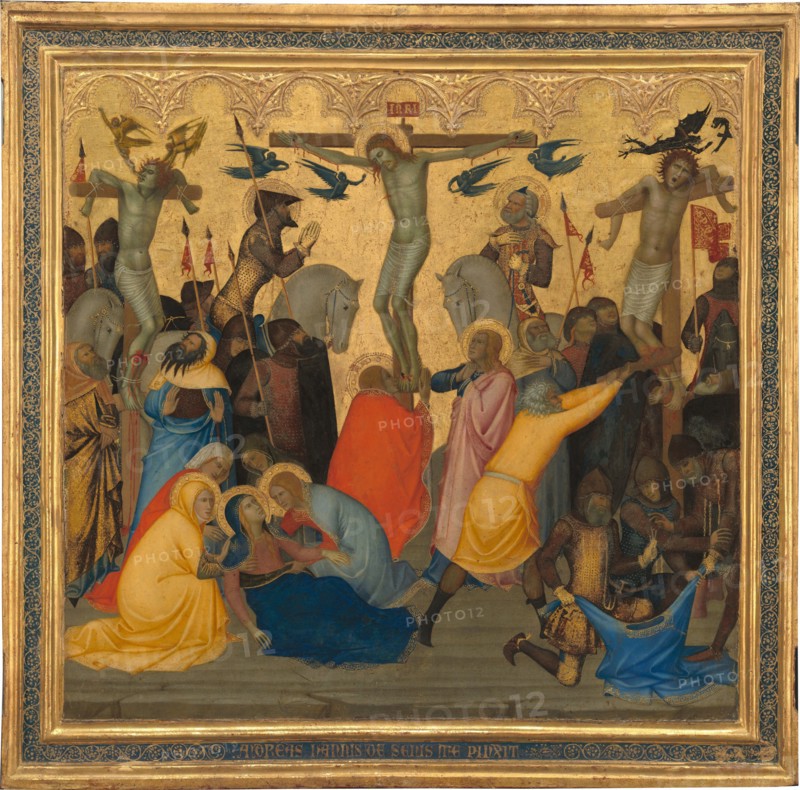 Scenes from the Passion of Christ: The Crucifixion [middle panel], 1380s.