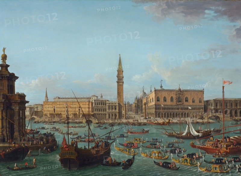 Procession of Gondolas in the Bacino di San Marco, Venice, 1742 or after.