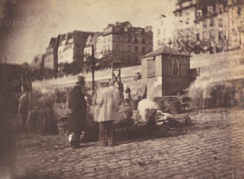 Scène de Marché au Port de l'Hôtel de Ville, Paris (Market Scene at the Port of the Hôtel de Ville, Paris), before February 1852.