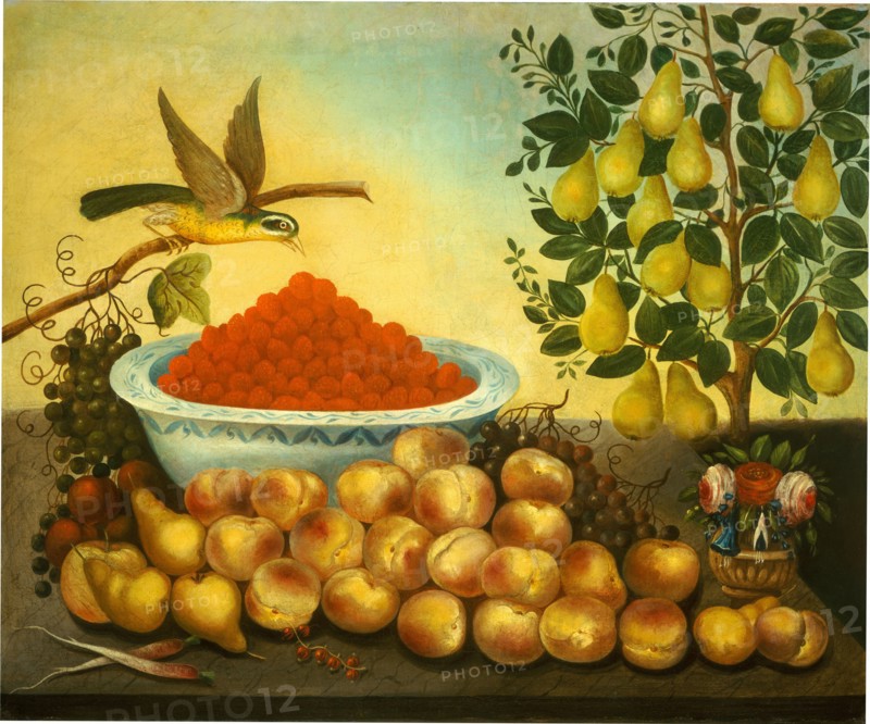 Still Life: Fruit, Bird, and Dwarf Pear Tree, 1856.