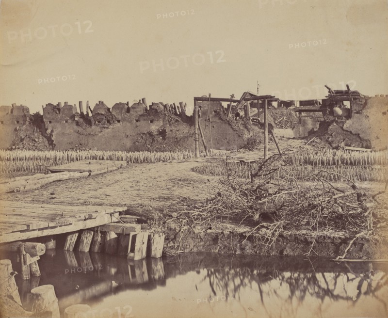 Exterior of North Fort Showing the English Entrance, August 21, 1860, 1860.
