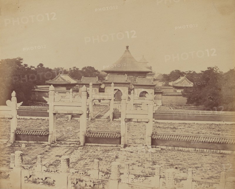 Interior and Arches of the Temple of Heaven Where the Emperor Sacrifices Once a Year, in the Chinese City of Pekin, October 1860, 1860.