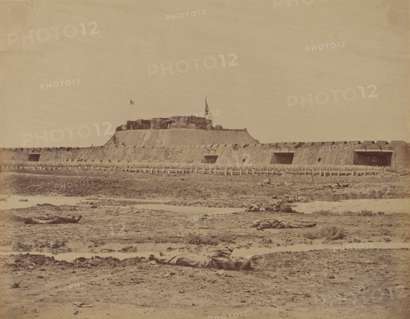 Rear of the North Fort After Its Capture, Showing the Retreat of the Chinese Army, August 21, 1860, 1860.