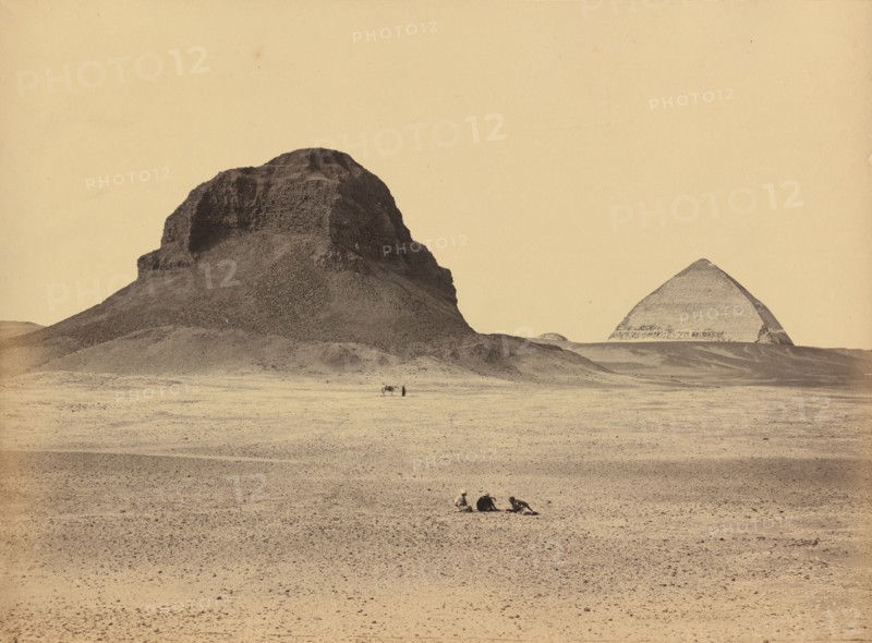 The Pyramids of Dahshoor From the East, 1857.