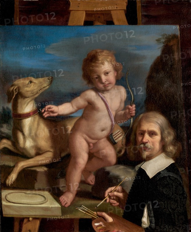 Self-Portrait before a Painting of "Amor Fedele", 1655.