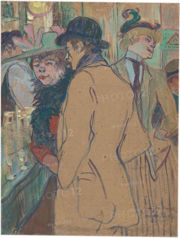 Alfred la Guigne, 1894. Gaston Bonnefoy as a fictional caharcter of Oscar Metenier, probably the Moulin de la Galette.