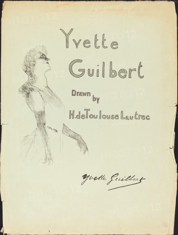 Cover, Yvette Guilbert, 1898.
