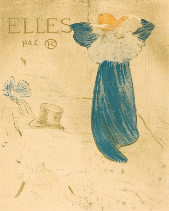 Frontispiece, 1896. Observations of daily life inside a Parisian brothel where Lautrec resided.