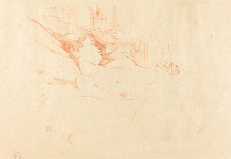Sleep (Le sommeil), 1896. Observations of daily life inside a Parisian brothel where Lautrec resided.