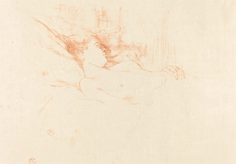 Sleep (Le sommeil), 1896. Observations of daily life inside a Parisian brothel where Lautrec resided.