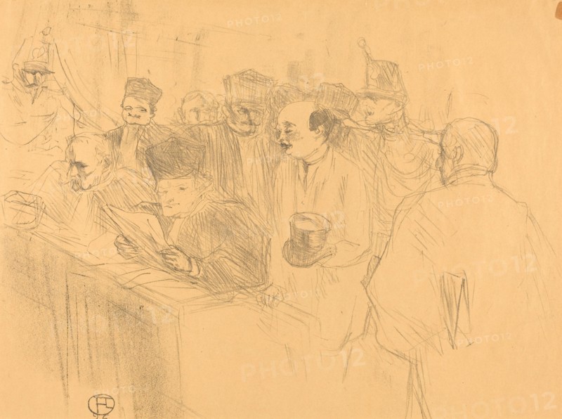 Soudais Deposition (Déposition Soudais), 1896. Getuigenis van Soudais giving evidence during the deposition of Emile Arton