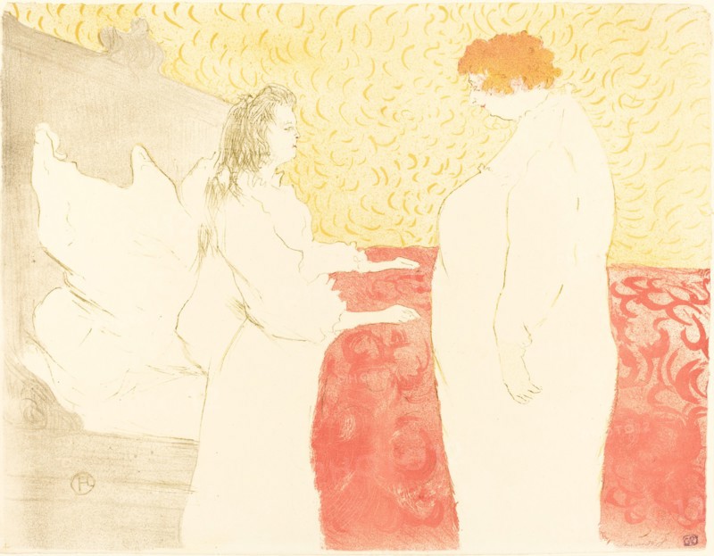 Woman in Bed, Profile (Femme au lit, profil), 1896. Observations of daily life inside a Parisian brothel where Lautrec resided.