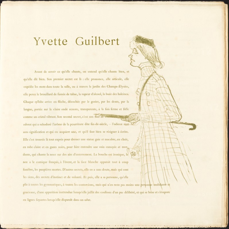 Yvette Guilbert, 1894.