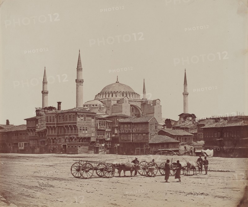 Hagia Sophia from Place l'Hippodrome, 1857.