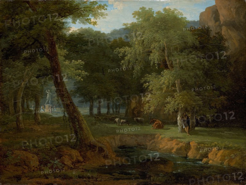 Woodland Scene with Nymphs and a Herm, c. 1810.