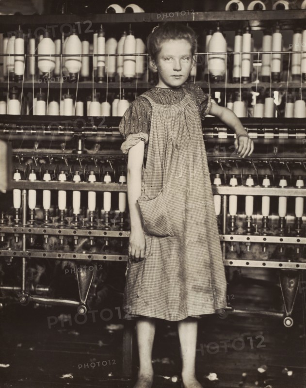 Addie Card, 12 years old. Spinner in cotton mill, North Pownal, Vermont, 1910.