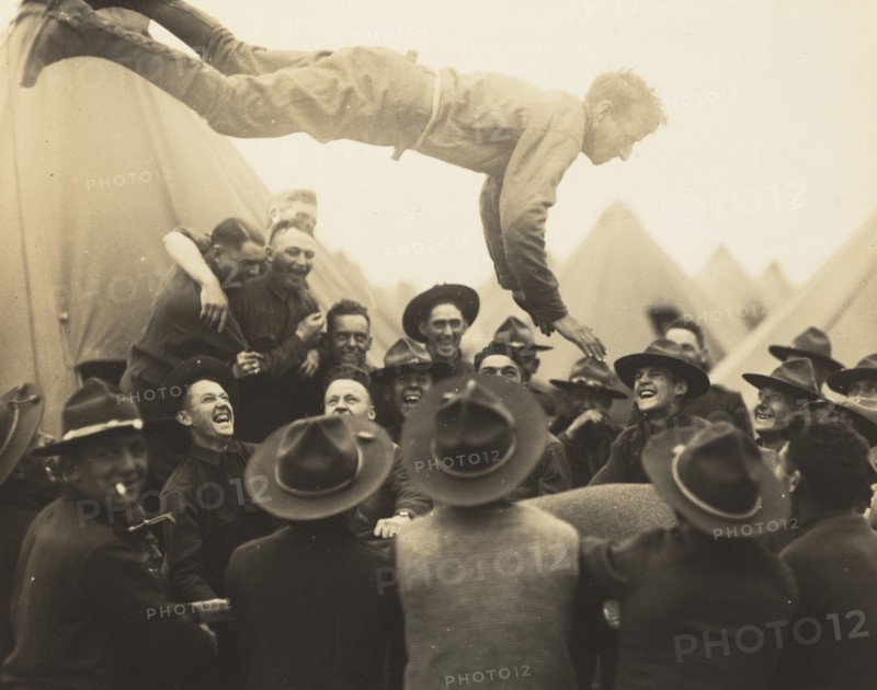 Soldier Thrown in Air, 1917.