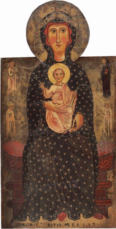 Madonna and Child Enthroned with Four Saints, c. 1240/1245.
