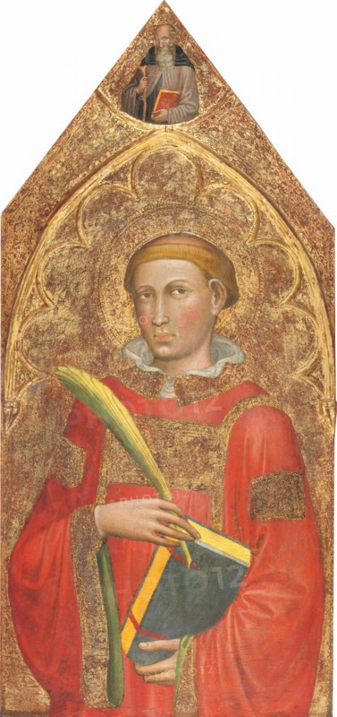 Deacon Saint, with Saint Anthony Abbot above, [right panel], c. 1415/1420.