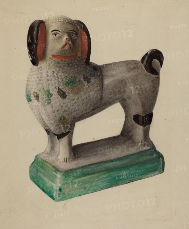 Pa. German Prince Charles Spaniel, c. 1937. Creator: Mina Lowry.