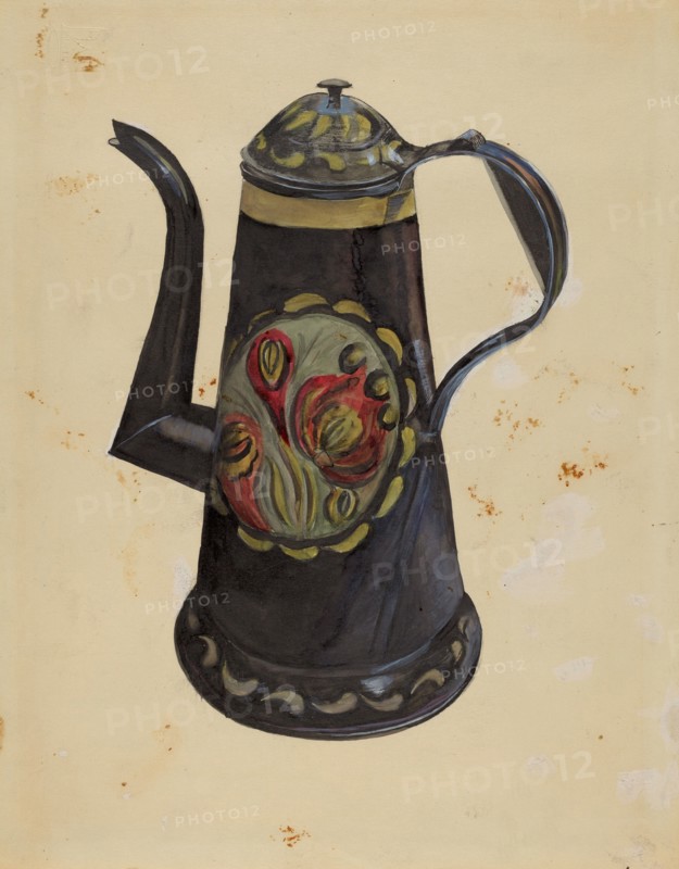 Toleware Coffee Pot, c. 1936.