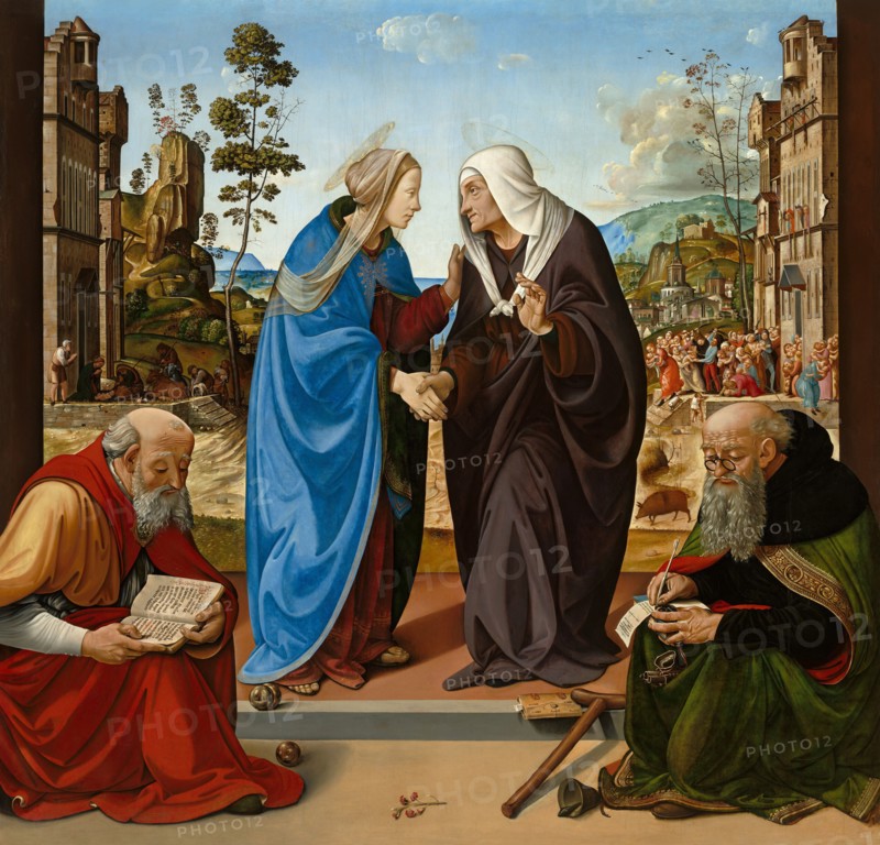 The Visitation with Saint Nicholas and Saint Anthony Abbot, c. 1489/1490.