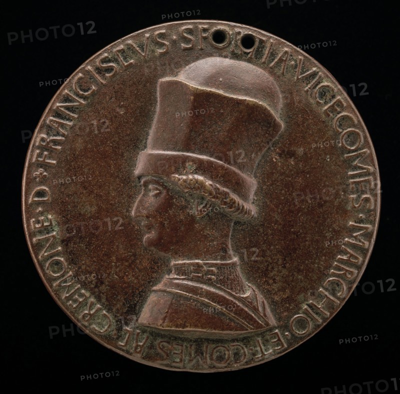Francesco I Sforza, 1401-1466, 4th Duke of Milan 1450 [obverse], c. 1441.