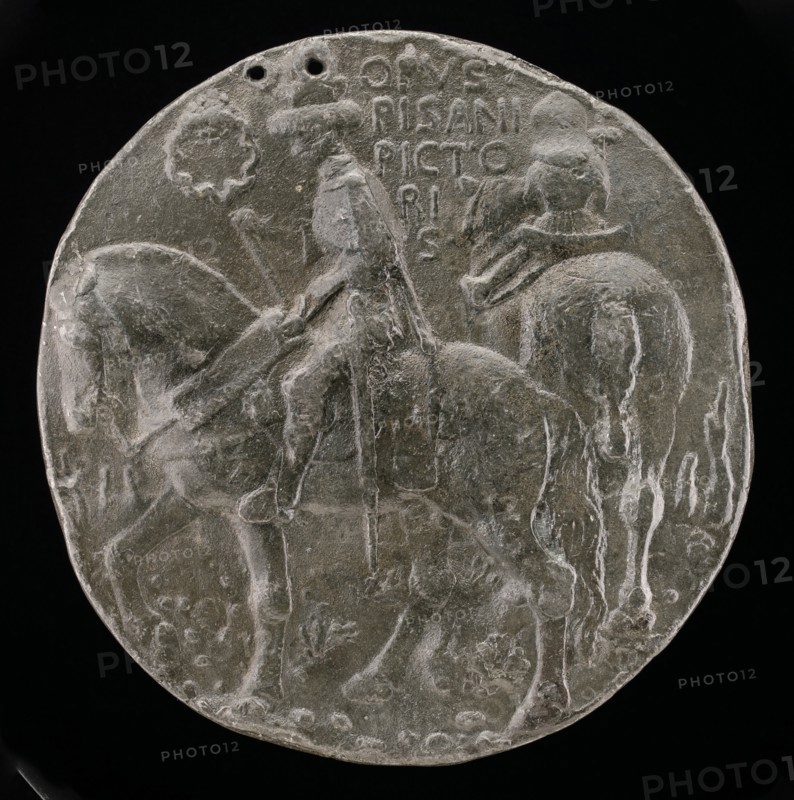 Gianfrancesco Riding in a Rocky Landscape, with a Companion [reverse], c. 1439.