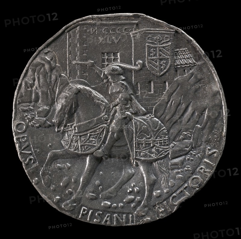 Sigismondo on a Charger before a Fortress [reverse], 1445.