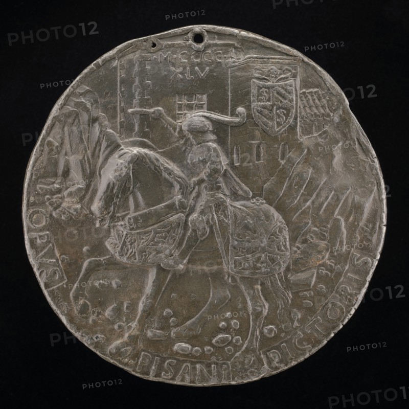 Sigismondo on a Charger before a Fortress [reverse], 1445.