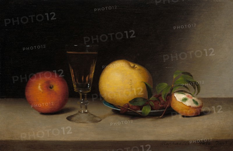 Still Life with Apples, Sherry, and Tea Cake, 1822.