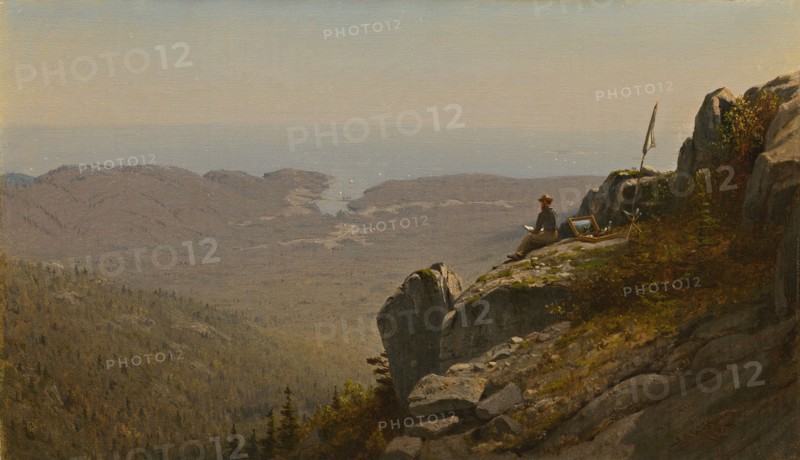 The Artist Sketching at Mount Desert, Maine, 1864-1865.