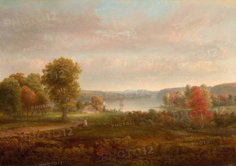 View on the Hudson in Autumn, 1850.