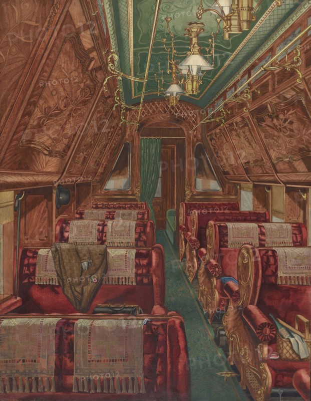 Interior of Pullman Coach, 1888, 1935/1942.