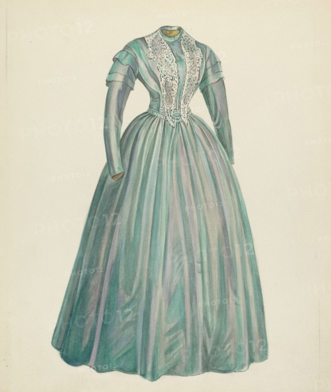 Lavender Taffeta Dress, 1935/1942.