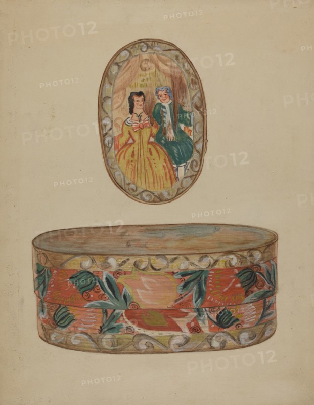 Pa. German Bride's Box, c. 1937. Creator: Unknown.