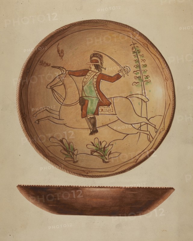 Pa. German Pie Plate, c. 1937. Creator: Unknown.