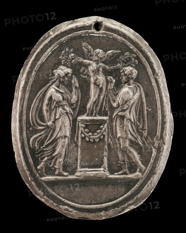 Cupid Crowning Two Lovers.
