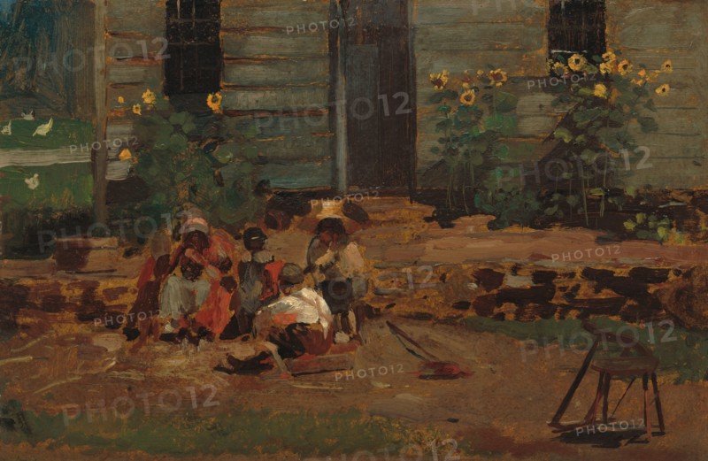 Sketch of a Cottage Yard, c. 1876.