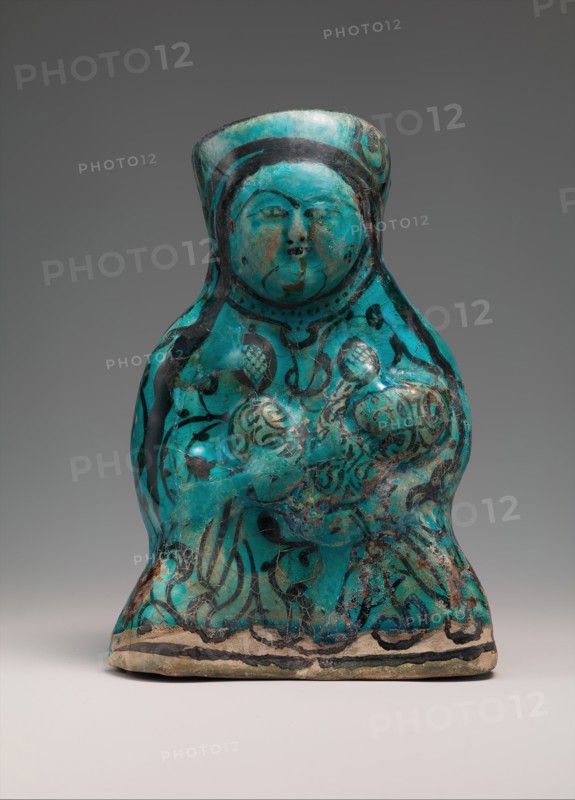 Molded Vessel in the Form of a Mother and Child, Iran, 12th-13th century.