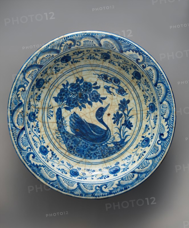 Dish with a Swimming Duck, Iran, 16th century.