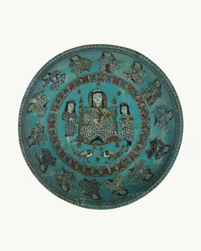 Bowl with a Ruler and Attendants, Iran, 12th-13th century.