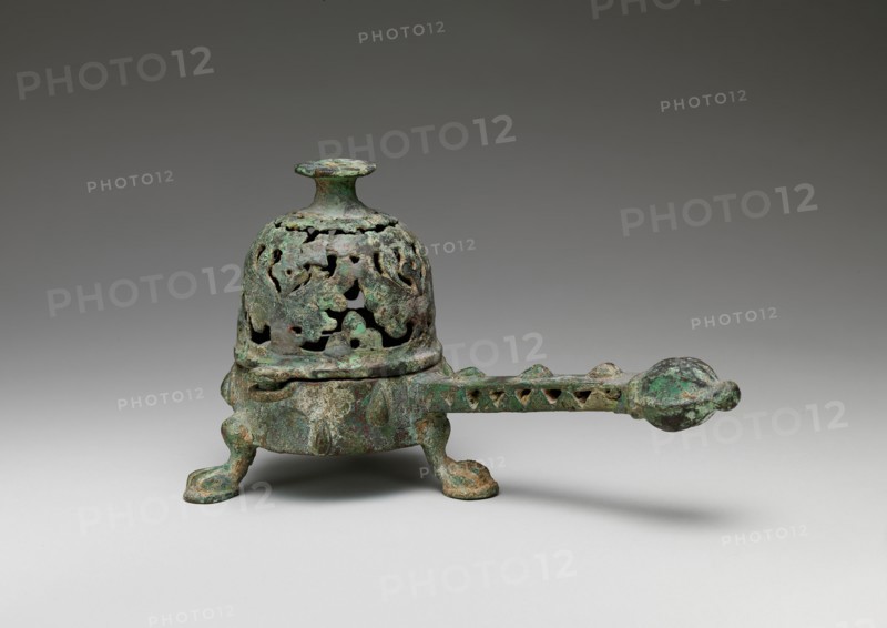 Incense Burner with Domed Cover, Iran, 8th-9th century. Late antique or Byzantine eastern Mediterranean,