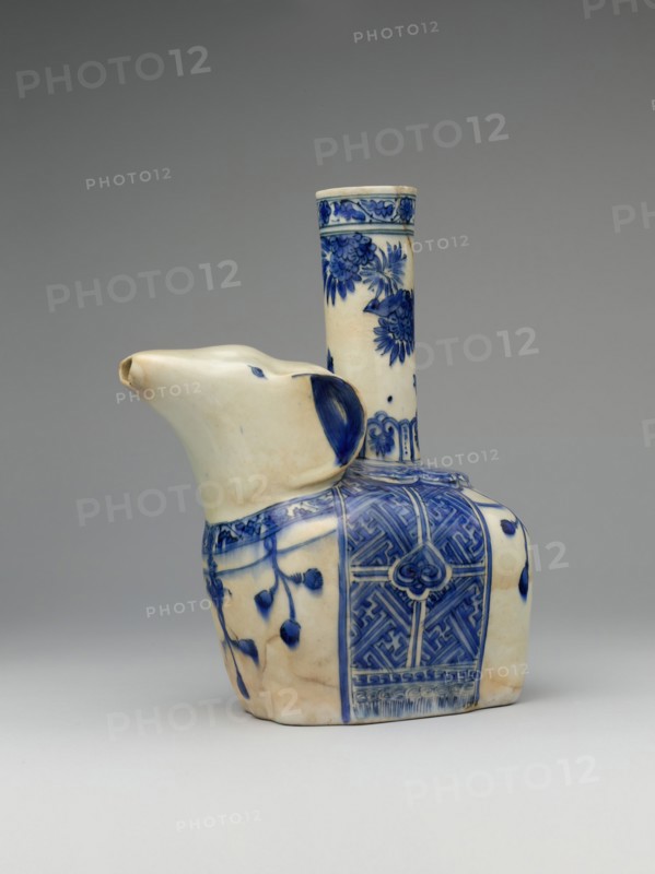 Elephant-Shaped Kendi, Iran, second quarter 17th century. Safavid example made of stonepaste