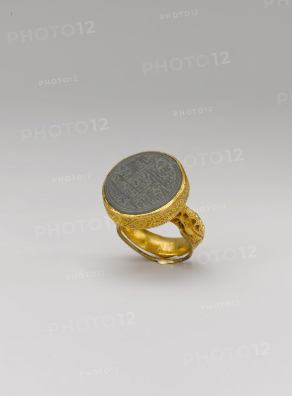 Seal Ring with Inscription, Iran or Central Asia, late 15th-early 16th century. Engraved with religious verses known as the Nad-i 'Ali, and poetic verses to ensure the safety of its wearer.